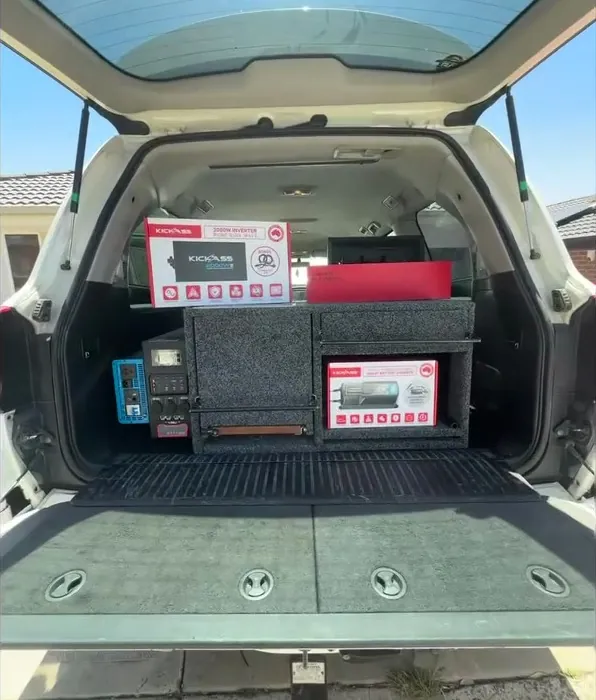 LandCruiser 200 rear drawer build with power panel and inverter
